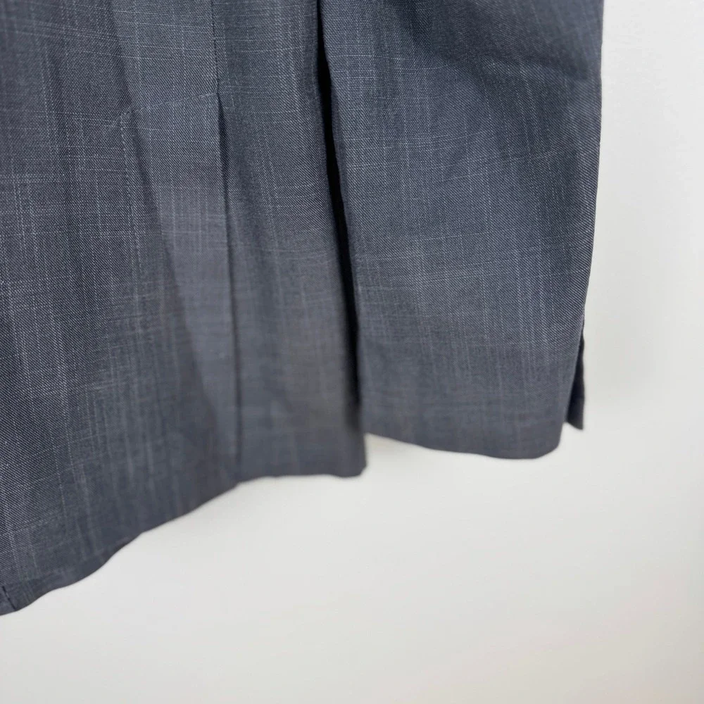 Joseph‎ Abboud Mens Large Blazer Jacket Charcoal Gray 100% Cotton Two Button